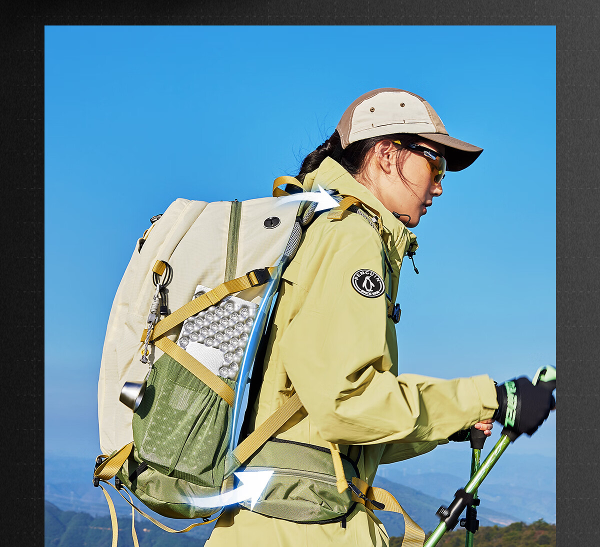 CAMEL Outdoor Hiking Backpack Waterproof Sports Backpack for Men and Women Travel Trekking Mountaineering Bag 2S04001A Advanced Gray 11