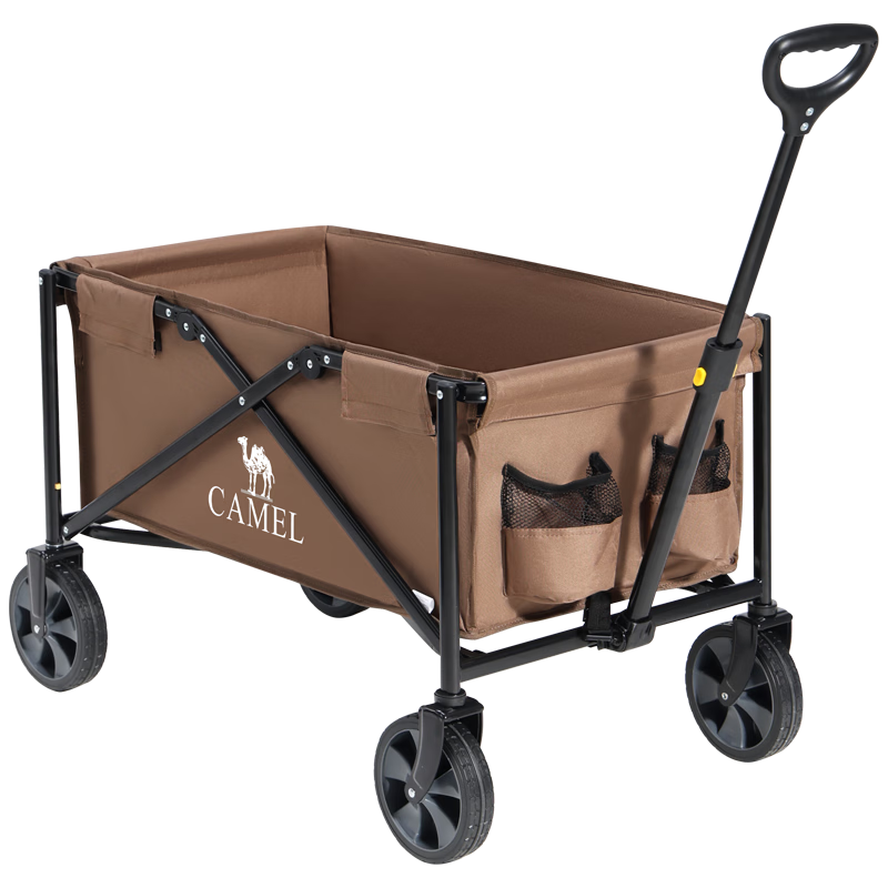 CAMEL Outdoor Camping Cart, Portable Folding Picnic Site Trolley, Grocery Shopping Cart, Stroller for Kids, Dog Walking Cart
