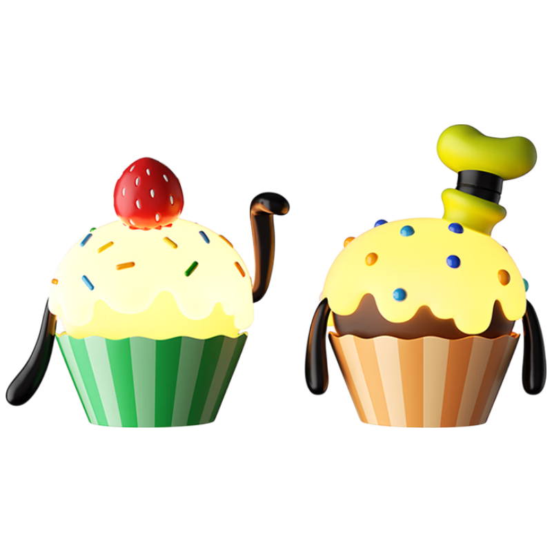 Disney SUNDAYHOME Goofy Pluto Cake Pat Light-Up Figurine Desktop Decoration Birthday Gift Couple Gift