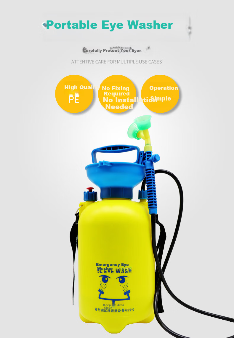 Minggu Portable Dual-Outlet Eyewash Station 5L Emergency Mobile Desktop Laboratory Industrial CW5Z1339 1