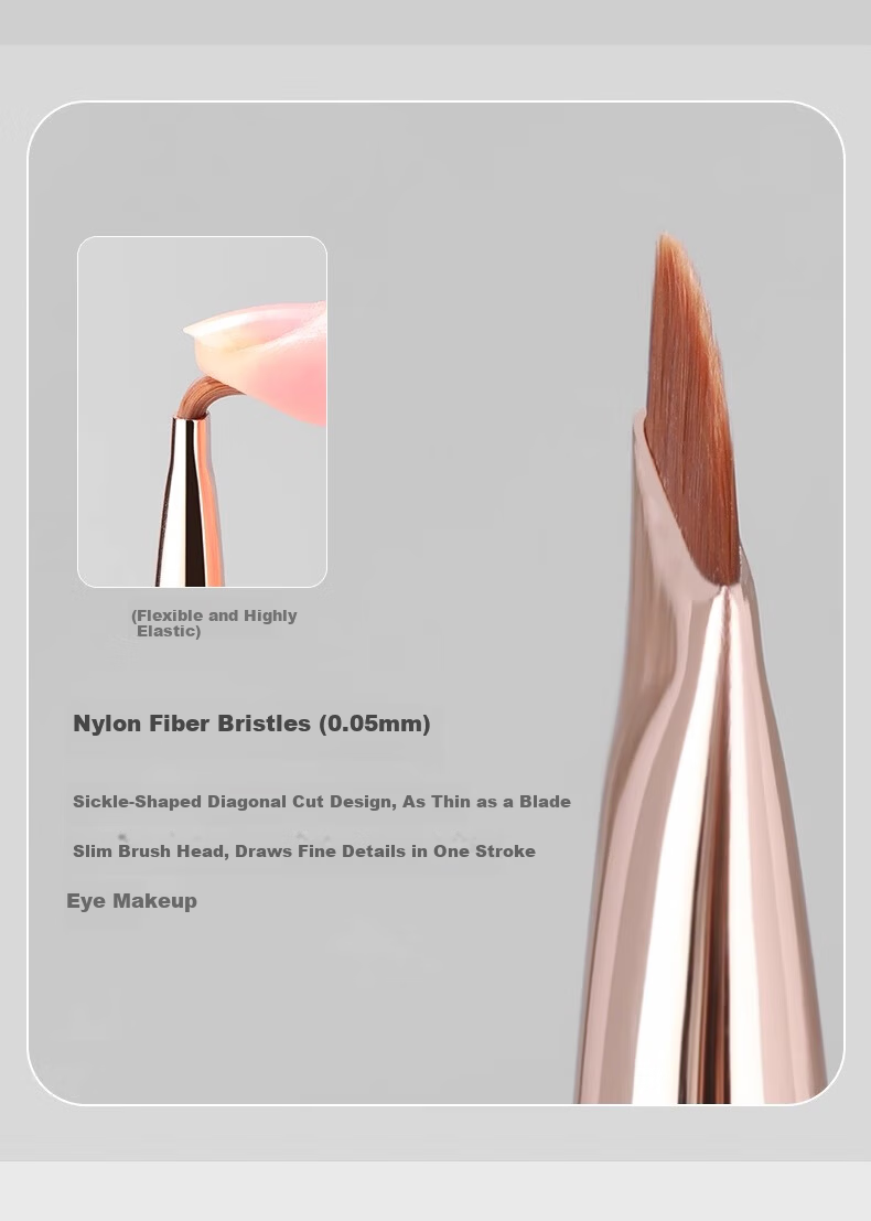 MSQ Golden Sickle Eyeliner Brush Eye Bag Brush Eyelid Brush Eyebrow Powder Brush Ultra-thin Brush Head 4