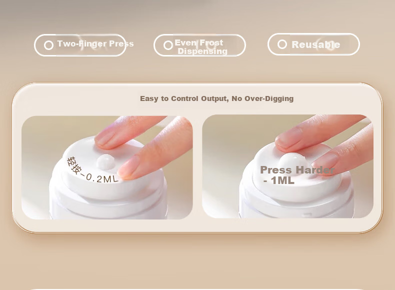 Chense Vacuum Pump Dispenser Bottle, 50ml, Travel-Sized, Skincare Sample Empty Bottle, Face Cream Dispenser, 1 Piece 4