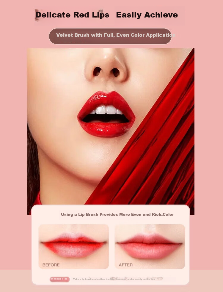 Liqing Disposable Lip Brush Sticks [100 pcs Box] Makeup Lipstick Brush Lip Gloss Concealer Eyeshadow Flocking Lip Liner Blending 3