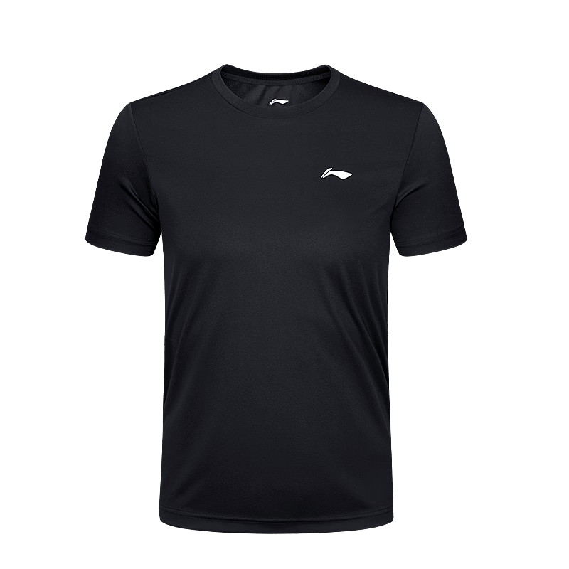 LI-NING Men's Quick-Dry Ice Silk Cooling Sports Short Sleeve T-Shirt Running Loose Casual Summer 2026 New Black Dad Style
