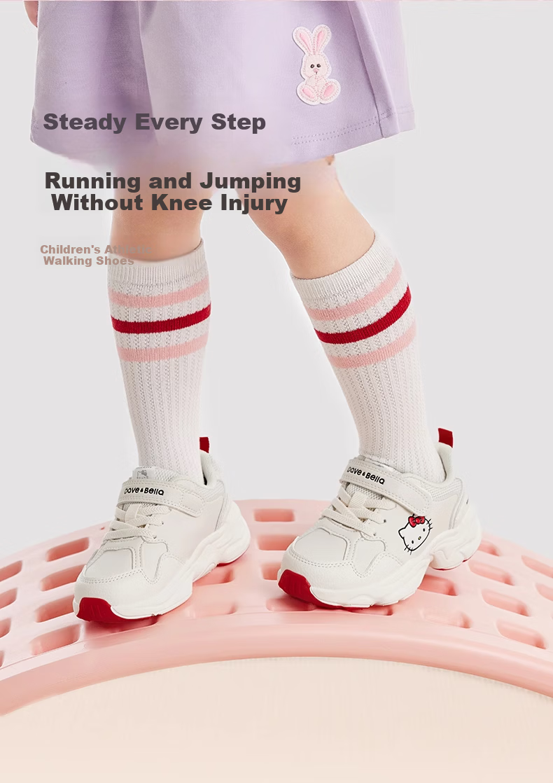 DAVE & BELLA Hello Kitty Collaboration Children's Sneakers Spring And Autumn Girls' Shoes White Sneakers 2