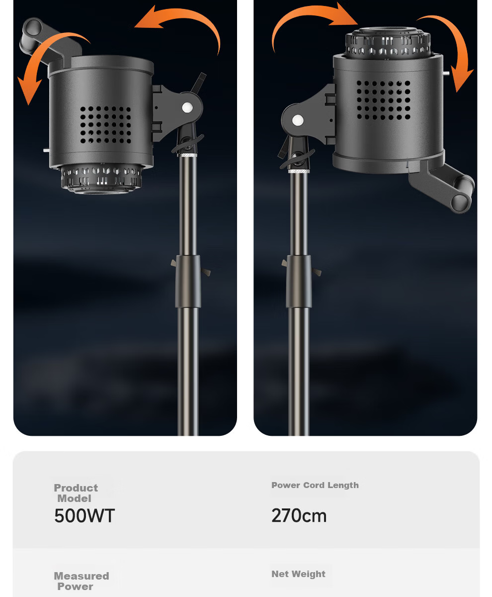 Beiyang Live Streaming Photography Fill Light, 500W Live Streaming Light Soft Light Professional Studio Constant Light Video Lighting Camera Soft Light Spherical Beauty Deep Throw Light 20