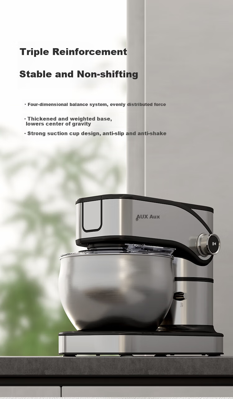 AUX 12L Commercial and Home Use Chef Machine Dough Kneader Multifunctional Stand Mixer Fully Automatic Egg Beater Cream Mixer 2000W Fast Film Formation SC-617EC 10