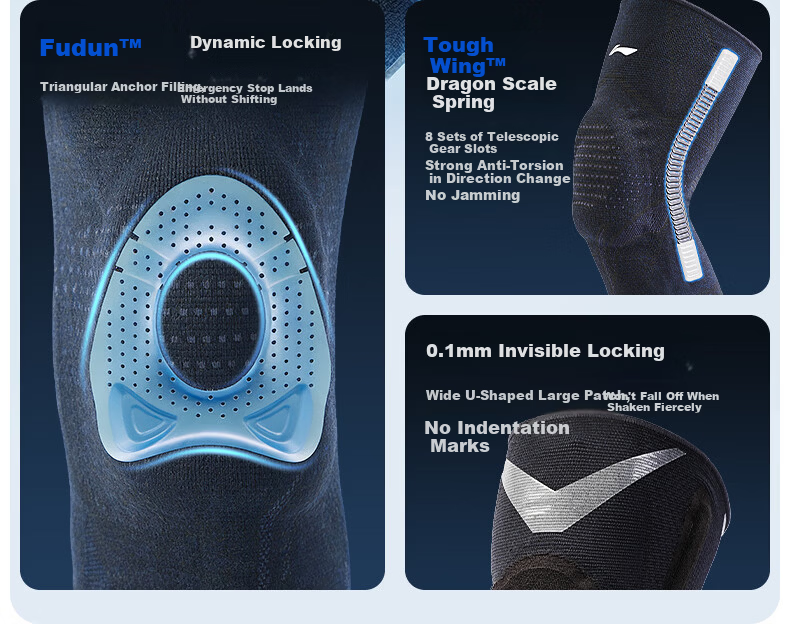 LI-NING Knee Brace Sports Basketball Special Badminton Running Men’s Meniscus Knee Support Patella Strap Warmers 5
