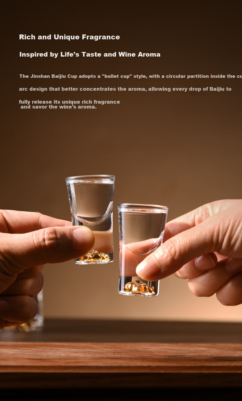 Cheer Jinshan Premium Baijiu Glass Decanter Set 100ml Wine Set Small Glasses 6 Decanters 6 Cups Gift Box Set 7