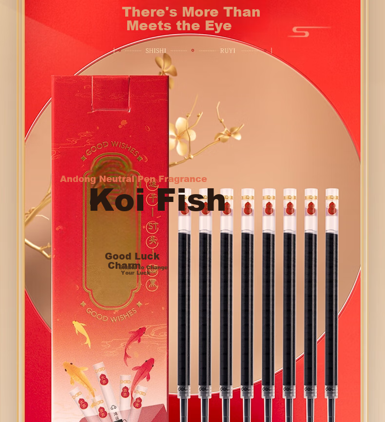 Deli Shangshangqian Fun Motivational Exam Practice Pen Refills 0.5mm ST Tip Student Exam Pen Refills Black 20pcs/Box SE293 10