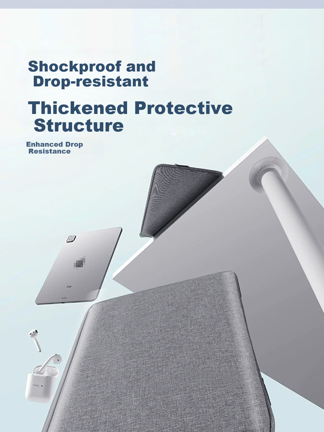JPLAYER Laptop Sleeve Protective Case for Lenovo Xiaoxin Xiaomi Huawei MateBook 13 Apple MacBook 13.3 Inch Storage Bag Black 9
