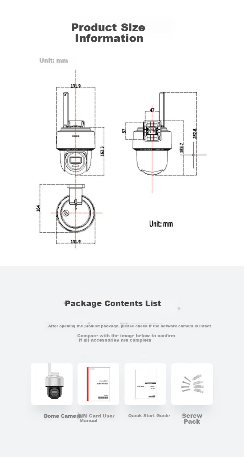 HIKVISION POE Starlight Night Vision Network Surveillance Camera 2MP Commercial Indoor Outdoor HD Smart Dome DS-2CD3326WDV3-I 14