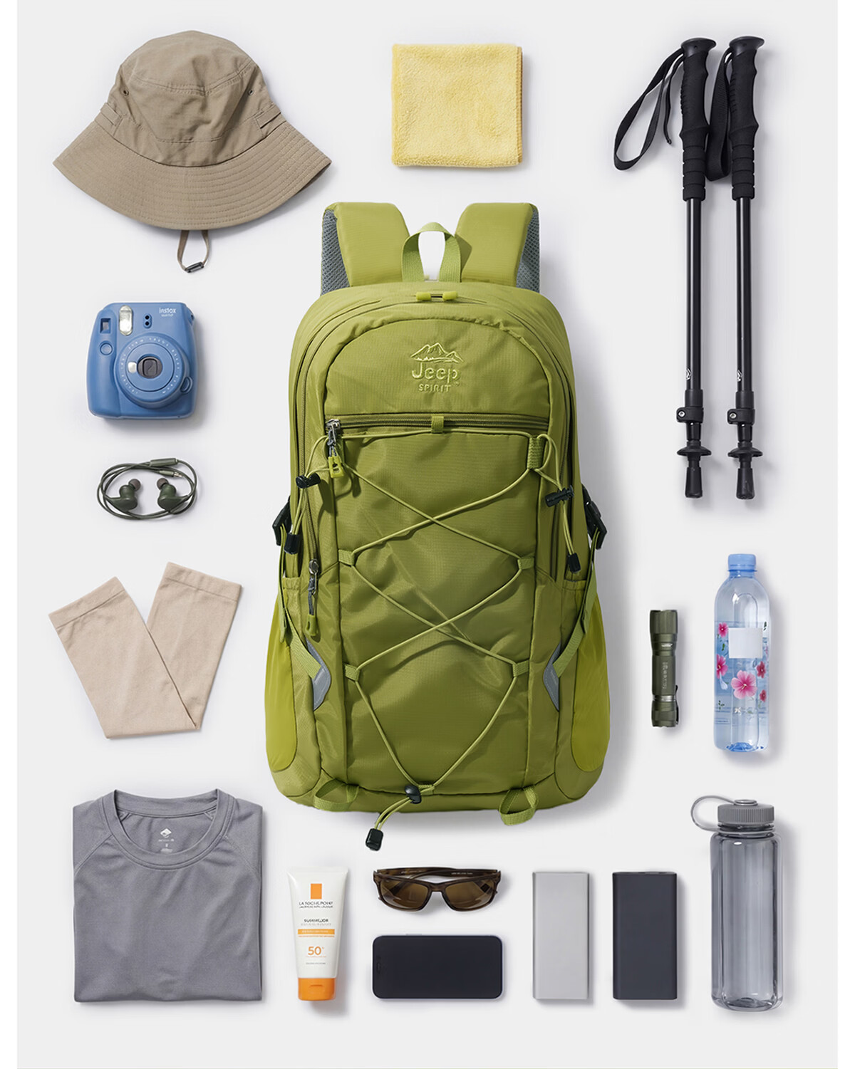 JEEP SPIRIT Outdoor Hiking Mountaineering Backpack Large Capacity Waterproof Camping Lightweight Travel Bag for Men and Women 11