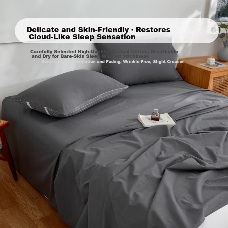 MINISO A Grade 100% Cotton Bed Sheet Single Piece Full Cotton Quilt Cover 160x230cm Dormitory Single 1.2x2m Bed
