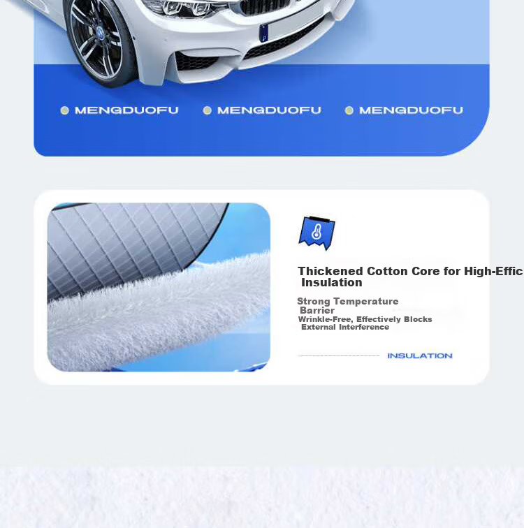AUTOWOEL BYD Han DM-i Snow Cover Car Front Windshield Snow Shield Frost and Freeze Protection Winter Windshield Cover 16