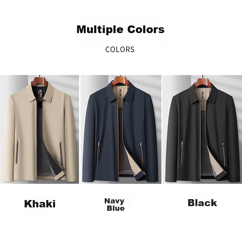 TUCANO Men's Spring Autumn Business Casual Executive Jacket Middle-aged and Elderly Turn-down Collar Coat New Year Clothing 1