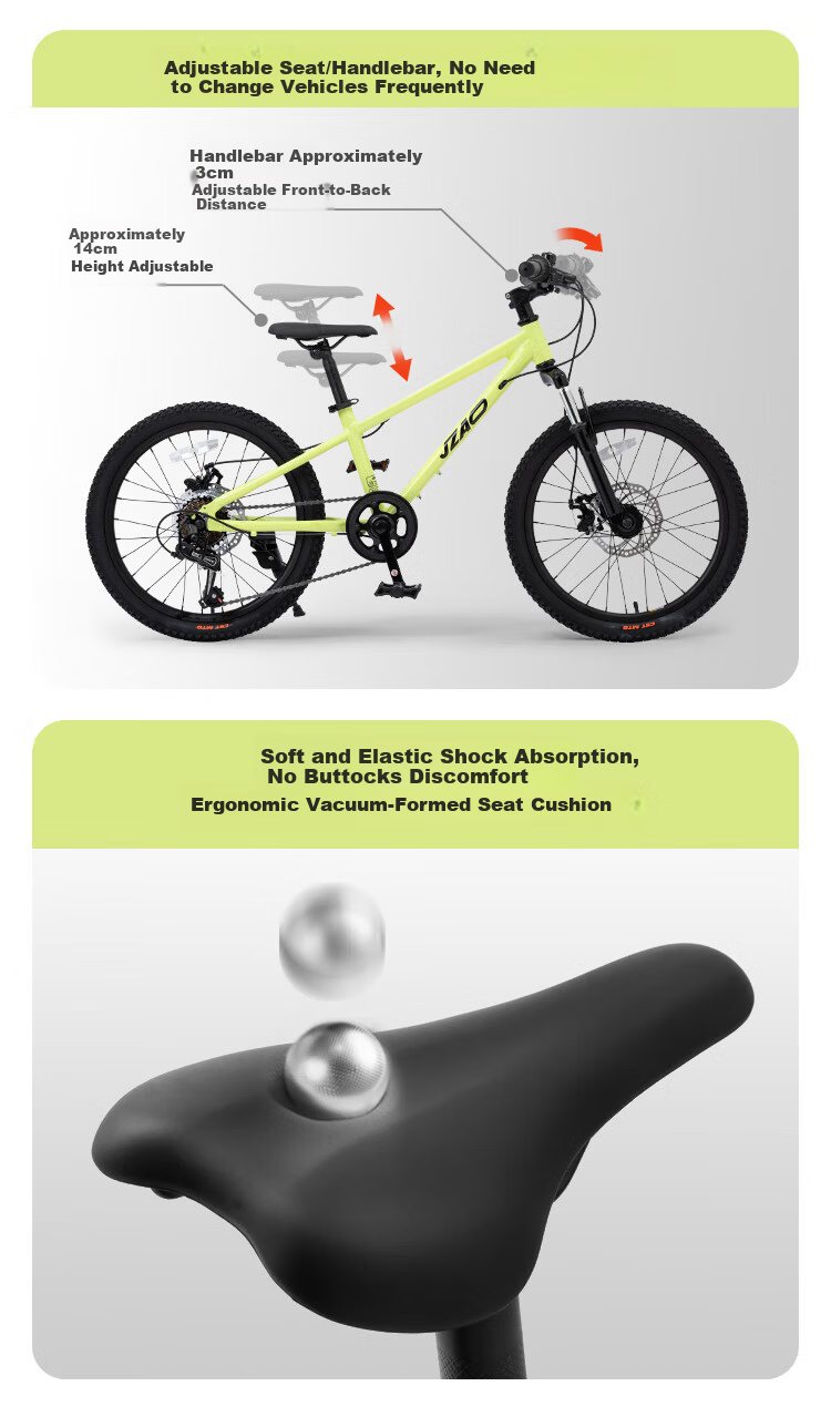 JD Original Lingyue Children's Bicycle Sold by JD Mountain Bike for Ages 3-6, Student Bicycle for Boys And Girls, 16-Inch Lime Gree 6