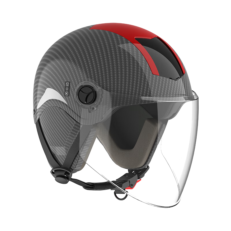 Yundianwei Smart Bluetooth Helmet with Built-in Sensor Light, 3C Certified Electric Motorcycle Summer Safety Helmet for Men and Women, Extra Large Size, Universal Four-Season Half Helmet for Electric 