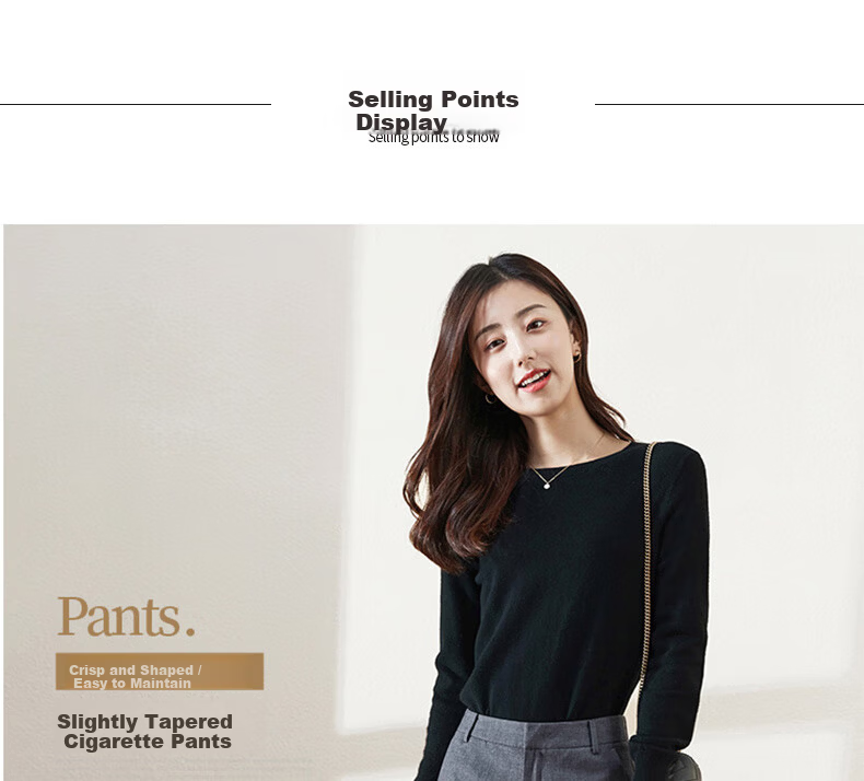 Langsha Women's Spring Summer Thin Suit Pants Pencil Pants Cigarette Pants Professional Workwear Commuter Casual Trousers 9