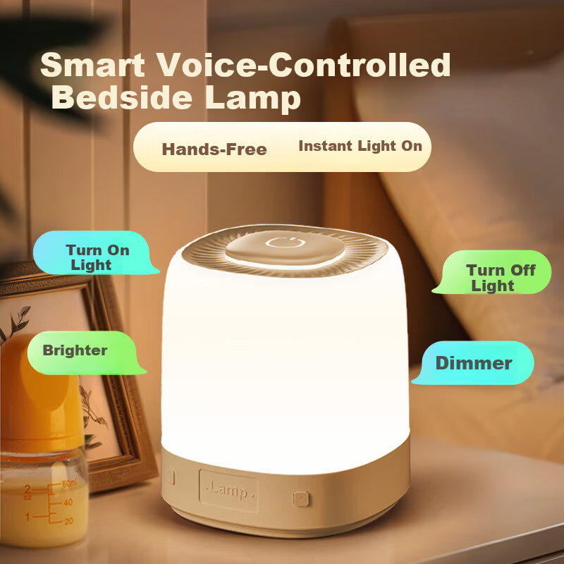 Wanhuo Voice-Controlled Smart Night Light Bedroom Sleep Lamp Bedside Table Lamp Baby Feeding Eye Protection