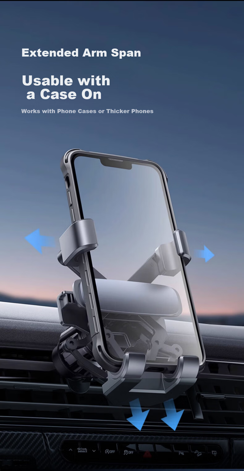 BIMLL Car Phone Holder New Anti-Shake Car Navigation Support Mount Air Vent Clip 7