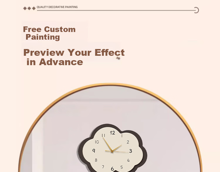 Yihuan Yu No-Drill Creative Wall Clock Living Room Clock Painting 2025 New Internet Celebrity Decorative Home Dining Room Wall Clock Wall Art 11