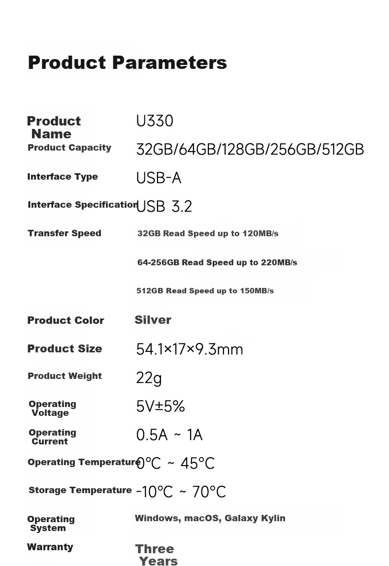Aigo 256GB USB3.2 Gen 1 Flash Drive, High-Speed 150MB/s U331, for Business Learning, Computer Office Bidding, Car Use, Indicator Light, Large Capacity, Portable USB Drive 13