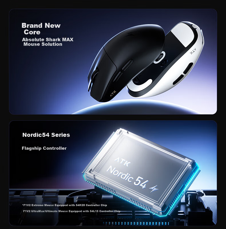ATK LieKong F1V2 Wireless Mouse Wired/Wireless Dual-Mode Lightweight Ergonomic Gaming Office Mouse F1V2 Master Edition 2.0 Black 4