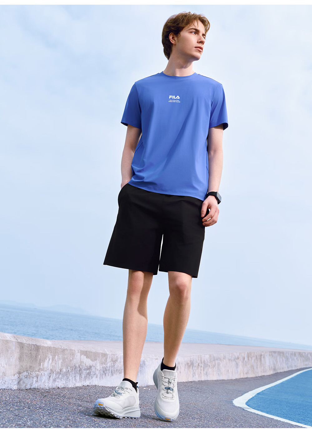FILA Official Men's Knitted Short Sleeve Shirt 2026 Summer Fitness Sports Basic Moisture-Wicking Quick-Dry T-Shirt 33