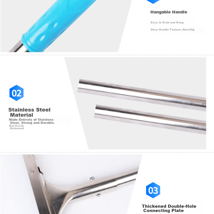 Aoyida Stainless Steel Cotton Yarn Mop, Large Size Dust Pusher, Traditional Mop for Home Use, Factory Property Management, Absorbent Regular Wide Mop, 60cm 10