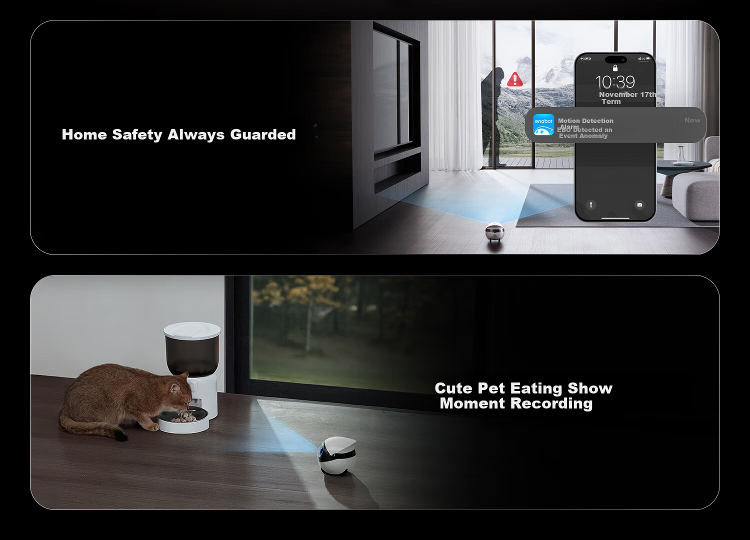 Enabot EBO Air 2 Plus Whole Home Mobile Surveillance Camera Video Call Elderly Children Pet Monitoring EBO AI Companion Robot [Liumu White] 24