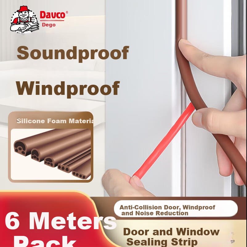 DeGao Soundproof Windproof Door and Window Seal Strip D8 White