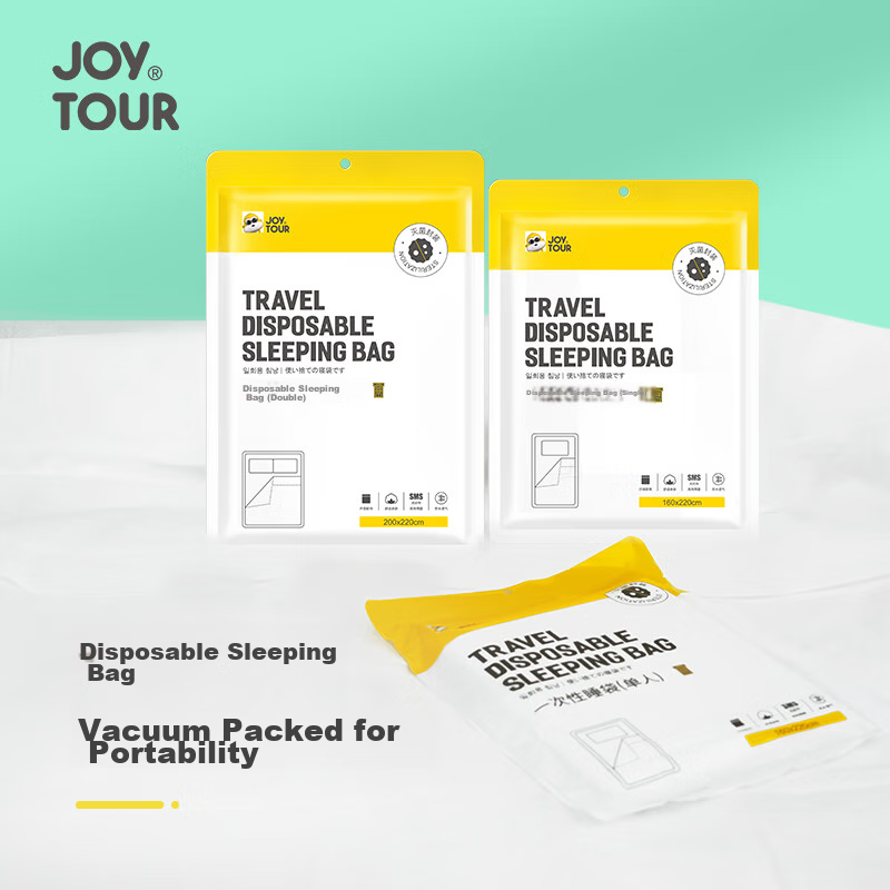 JOYTOUR Disposable Sleeping Bag Liner, Hotel Travel Hygiene Portable Bedding Set, Single Person 1.6*2.2m