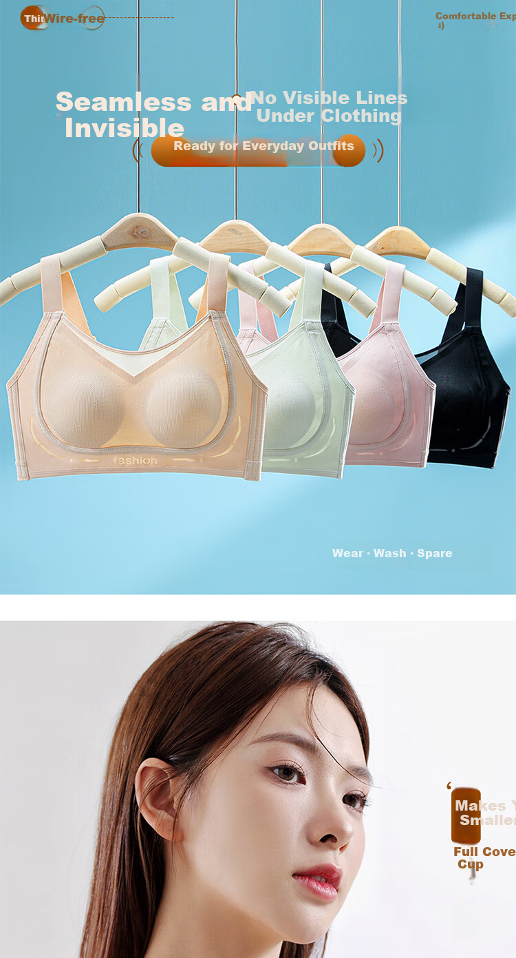 FINSEECH Strapless High Side Coverage Breast Shaping Thin Cup Bra Large Size Breathable Lingerie Mint Green 75BCD 5