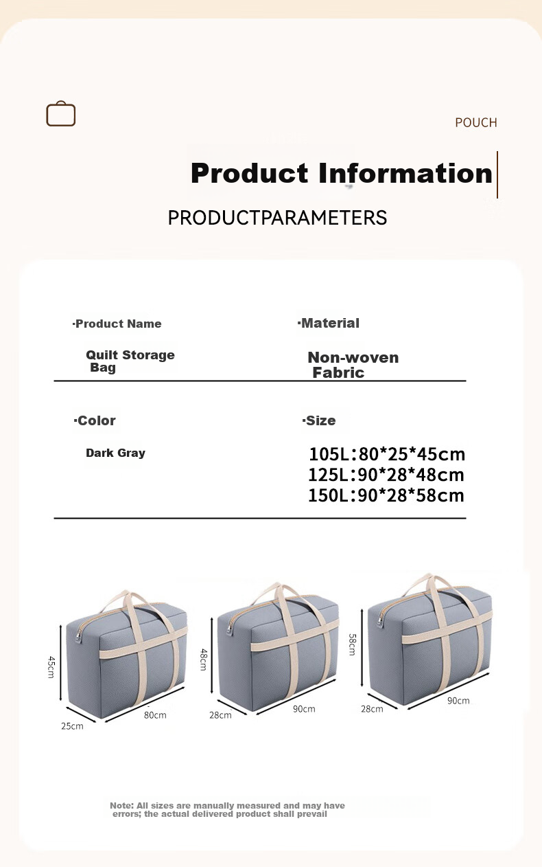 40,000 Kilometers Moving Packing Bag Non-Woven Fabric Extra Large Capacity Clothes Quilt Storage Bag Clothing Cotton Quilt Luggage Organizer Bag 7
