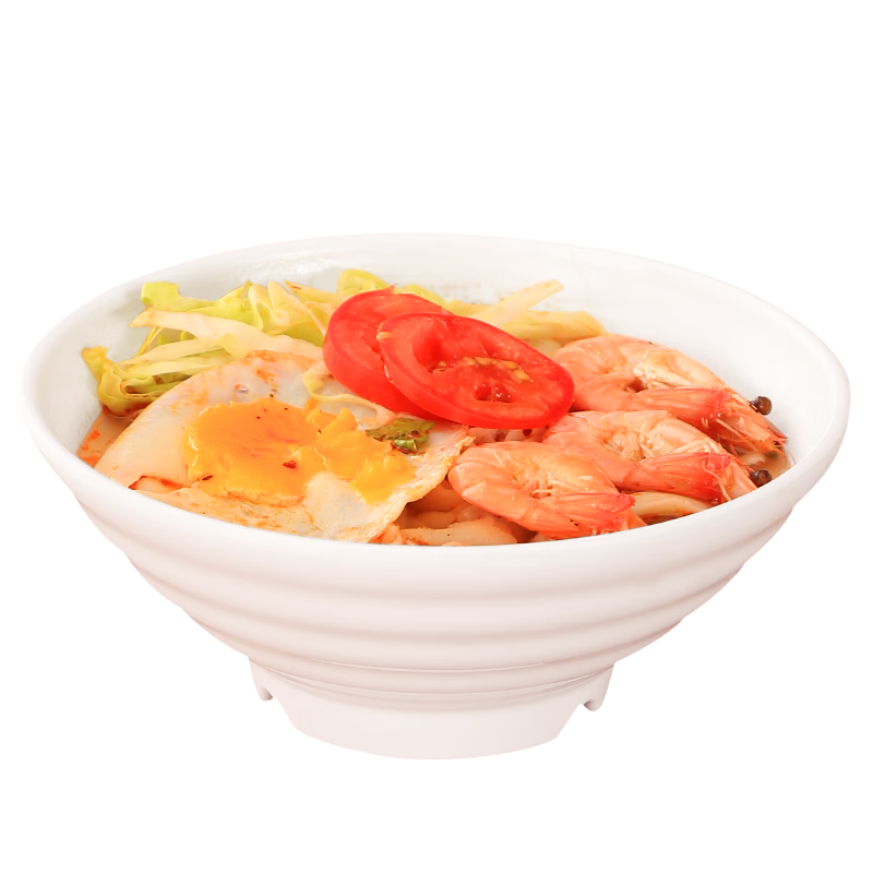 JOBO A8 Melamine Surface Bowl Set of 5 8-Inch Thickened Large Soup Bowls for Spicy Hot Pot, Ramen, Rice Noodles, and Sour Spicy Noodles Conical Bowls