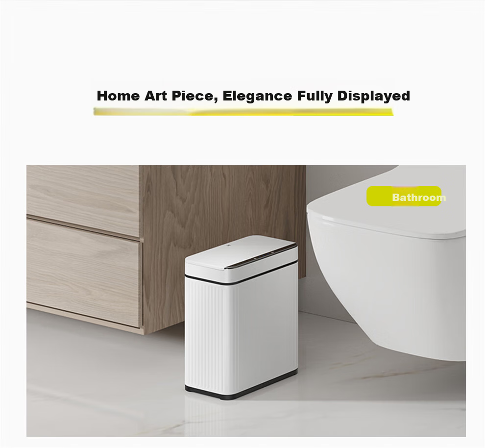 EKO Smart Sensor Trash Can 10L Matte White with Lid Stainless Steel Recommended by Zhang Ruoyun 9677 9