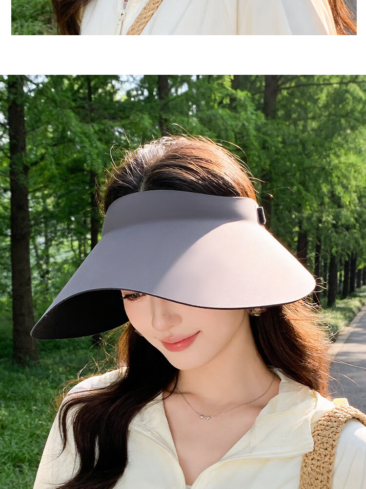 Xing Gongguan Women's Sun Protection Hat UV Protection Wide Brim Summer Sunshade Hat Face Covering Open Top Cycling Hat Slim Face 17