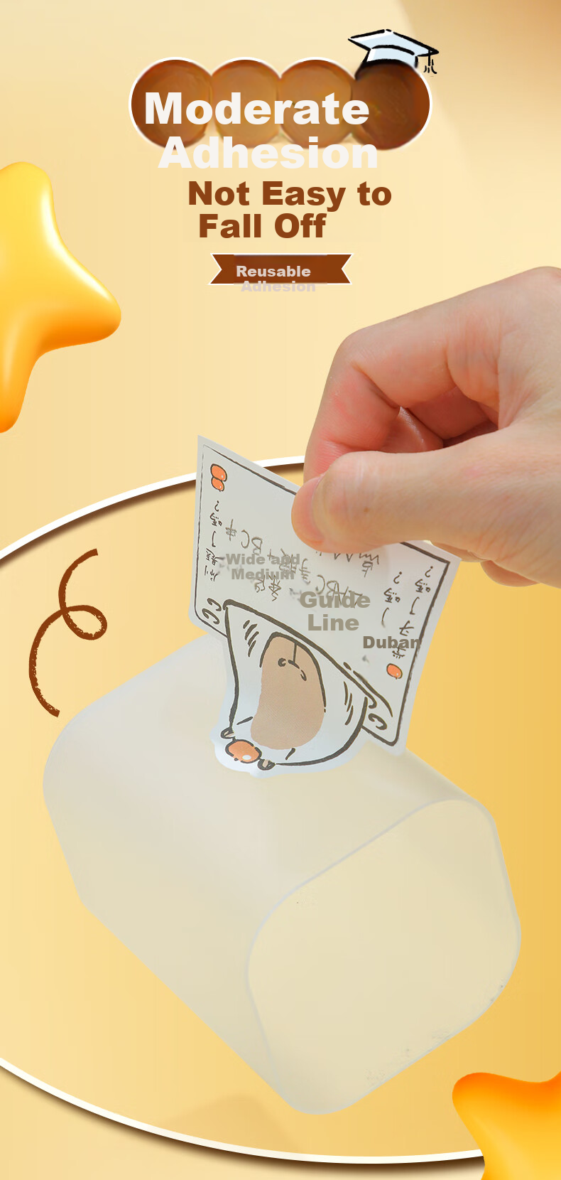 MASMARCU Morning Light Stationery Alice Sticky Notes 30 Sheets Adhesive Memo Pads Cartoon Student Note Stickers 1 Random Notebook YS0296 Exam Essential 9