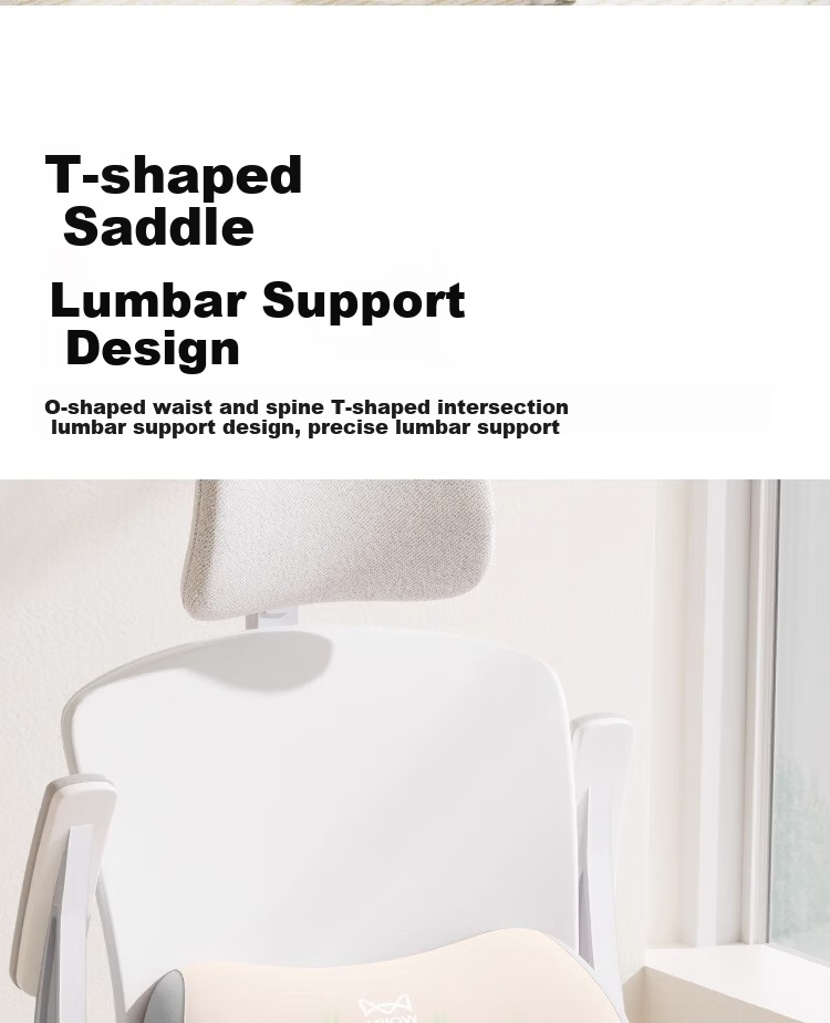 MiiOW Office Lumbar Support Cushion for Chair Backrest, Waist Pillow for Office Chair, Student and Pregnant Women Long Sitting Back Support Pad 3