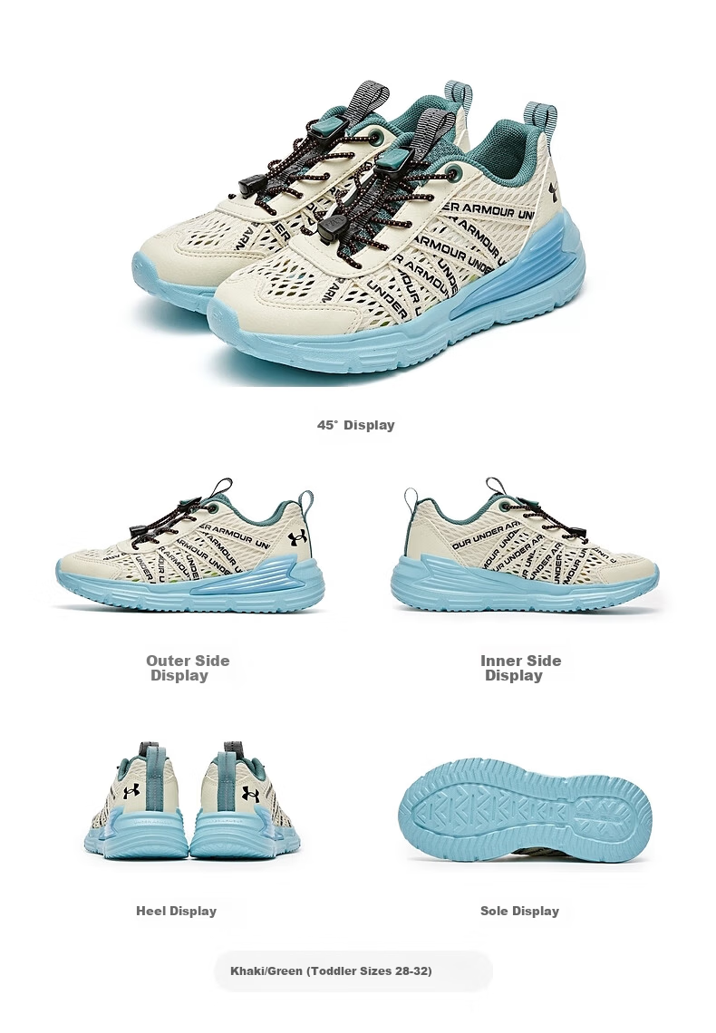 Under Armour Kids Outdoor Shoes Boys and Girls Hiking Strap Mesh Breathable Casual Sports Shoes 21