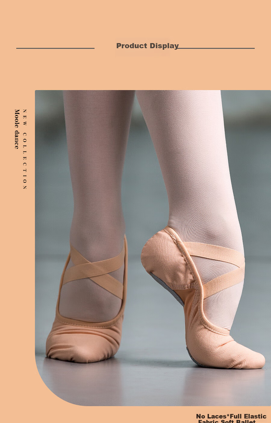 Xiaomoli Dance Elastic Dance Shoes Women Soft Sole Chinese Classical Ballet Practice Children Cat Claw Shoes Mesh Camel Color Size 42 5