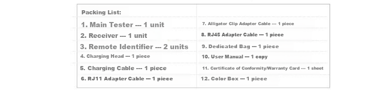 Smart Mouse NF-8601 Cable Tracker Length Tester Breakpoint Tester PING Test POE Test Rechargeable 10