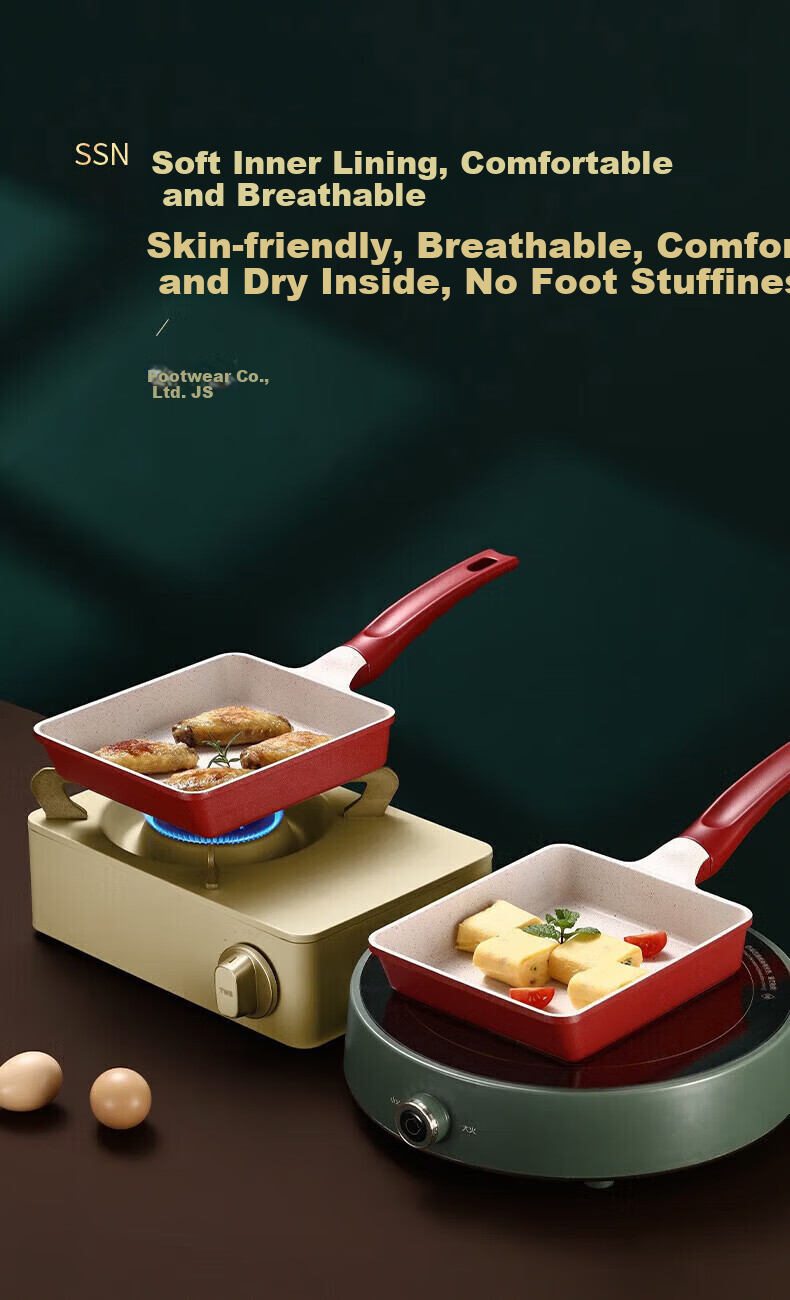 SSN Tamagoyaki Pan Thick Egg Roll Frying Pan Non-stick Rectangular Omelette Pan Breakfast Pan 2