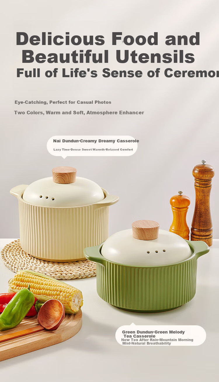 JD Jingzao Clay Pot Soup Cooker Household Stew Pot Compatible with Gas Stove Open Flame 1
