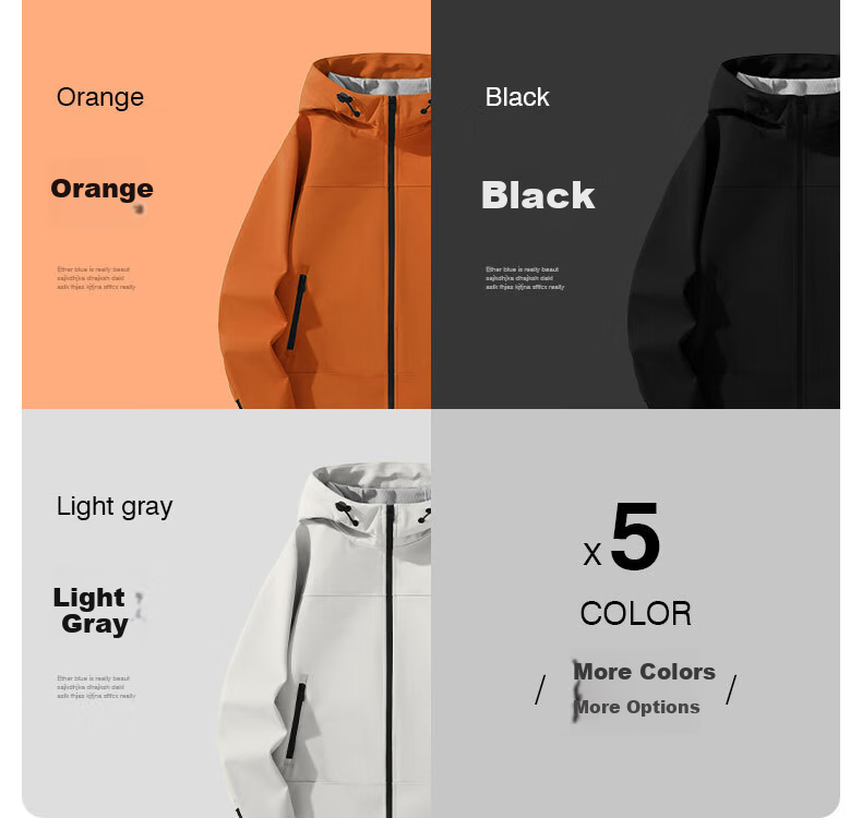Baleno S&K Series Men's Winter Fleece-Lined Outdoor Sports Jacket Windproof Warm Water-Repellent Hooded Coat Autumn Winter 14
