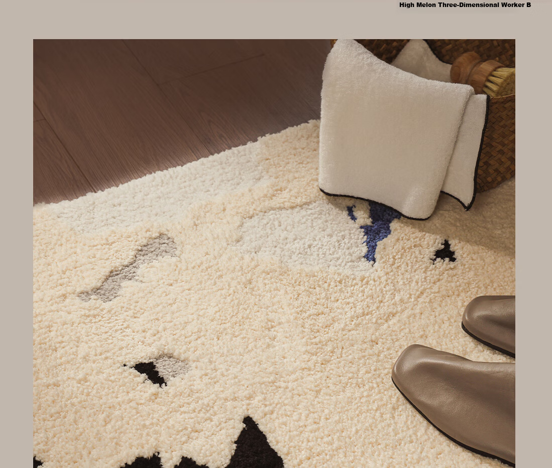 Saibosi French Cream Style Bathroom Door Mat Absorbent Non-Slip Washable Floor Rug 50X80CM Vintage 6
