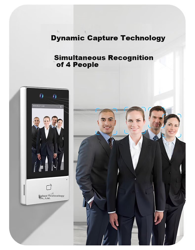 Dahua Facial Recognition Access Control All-in-One Machine Enterprise WeChat Co-branded Attendance Machine 4.3-inch Touch Screen Ethernet Network Company Face and Card Attendance K41 6