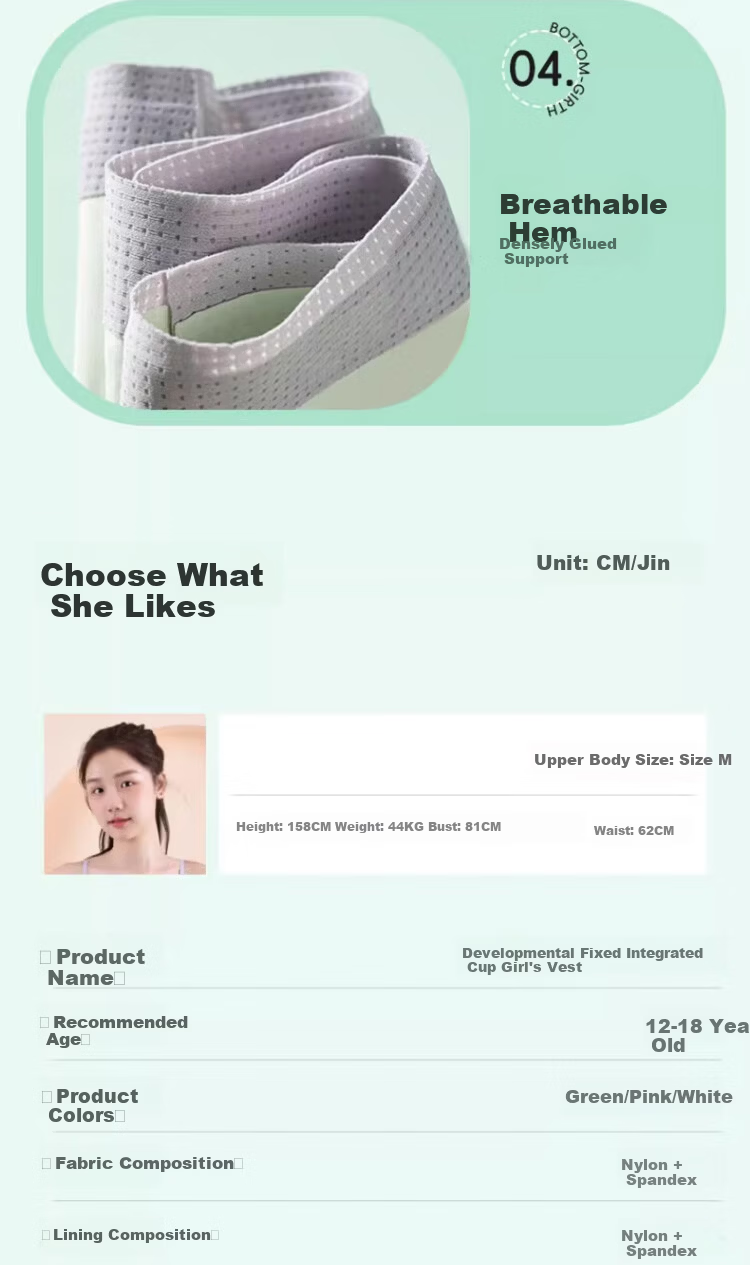 GUJIN 3-Pack Girls' Bras Stage 2 Development Lightweight Sports Wire-Free Seamless Teen Underwear for Middle and High School Students 15