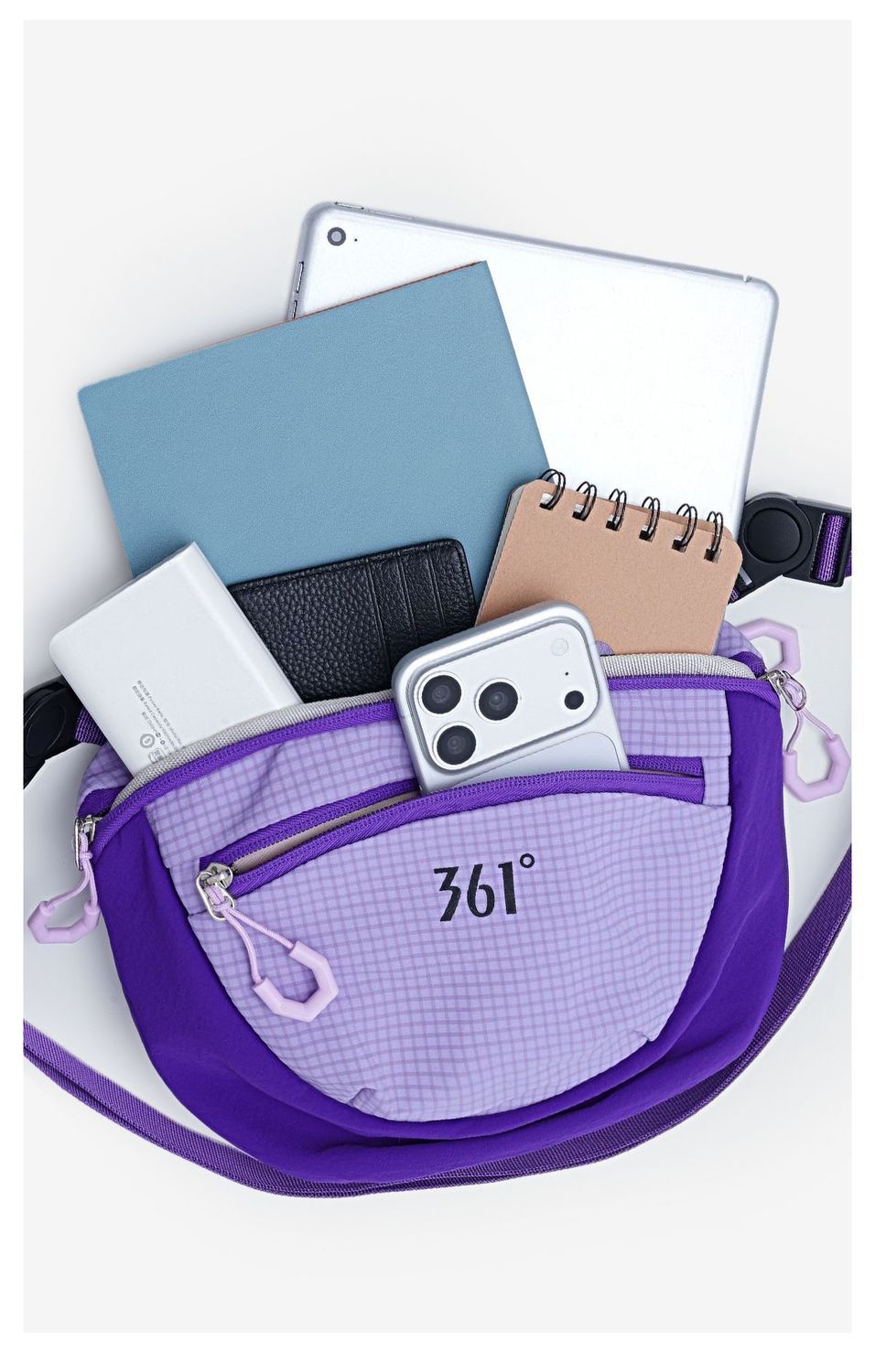 361° Women's New Dopamine Sports Crossbody Bag Outdoor Lightweight Large Capacity Chest Bag Casual Versatile Phone Bag 8